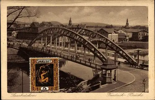 Ak Saarbrücken Saarland, Friedrich-Brücke