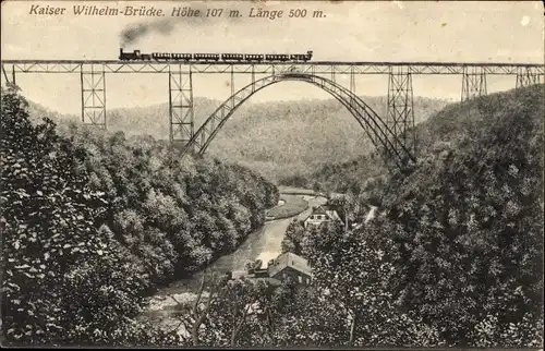 Ak Solingen im Bergischen Land, Müngstener Brücke, Kaiser Wilhelm Brücke