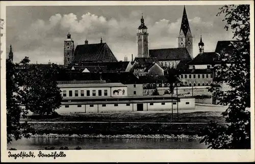 Ak Ingolstadt an der Donau Oberbayern, Donauhalle, Kirche