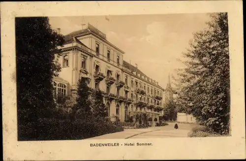 Ak Badenweiler im Schwarzwald, Hotel Sommer