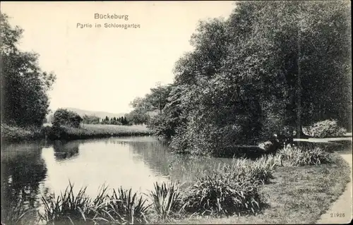 Ak Bückeburg im Kreis Schaumburg, Schlossgarten