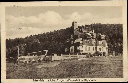Ak Bärenfels Altenberg im Erzgebirge, Hotel Felsenburg