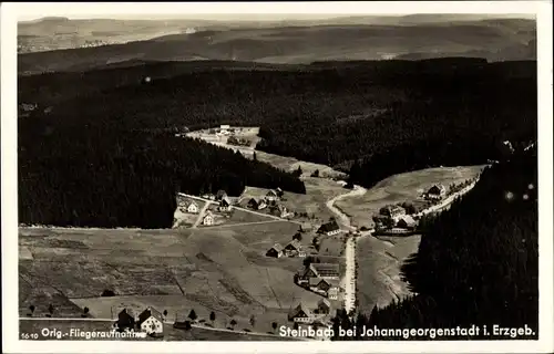 Ak Steinbach Johanngeorgenstadt im Erzgebirge, Fliegeraufnahme