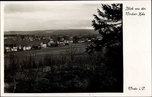 Ak Werda im Vogtland, Blick von der Werdaer Höhe