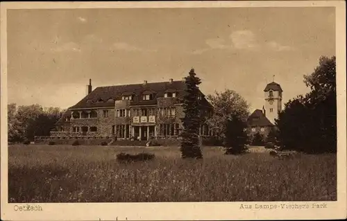 Ak Oetzsch Markkleeberg in Sachsen, Lampe-Vischers Park