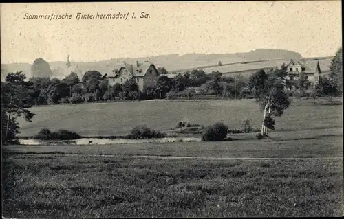 Ak Hinterhermsdorf Sebnitz Sachsen, Blick auf den Ort