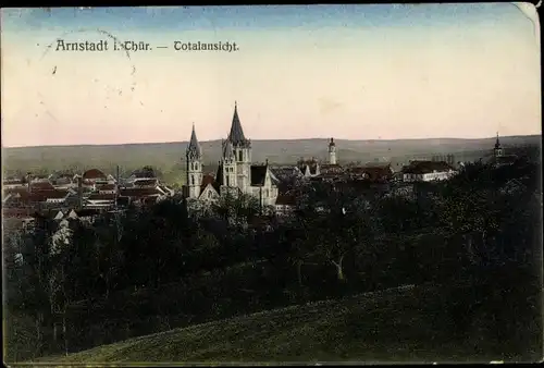 Ak Arnstadt in Thüringen, Ortsansicht, Kirche