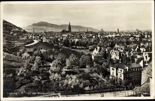 Ak Freiburg im Breisgau, Blick von der Wintererstraße, Münster