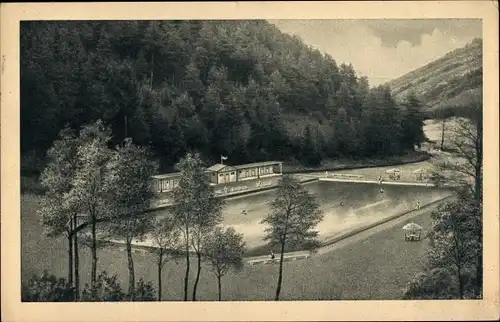 Ak Meura im Thüringer Wald, Freibad Aue, Sorbitztal