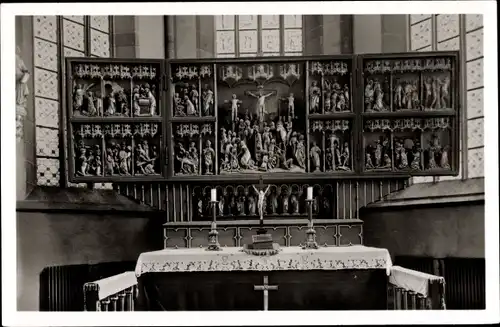 Ak Uslar im Solling Niedersachsen, evangelische Kirche, Altar
