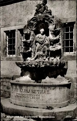 Ak Bad Gandersheim am Harz, Elisabethbrunnen