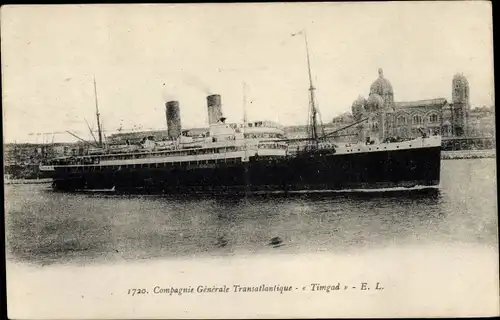 Ak Paquebot Timgad, CGT, French Line
