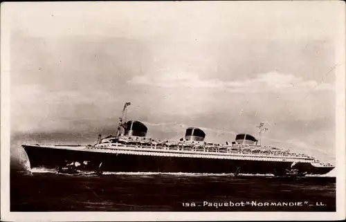Ak Paquebot Normandie, CGT French Line