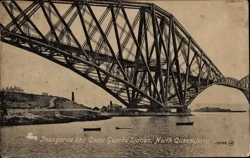 Ak North Queensferry Schottland, Inchgarvie and Coast Guards Station