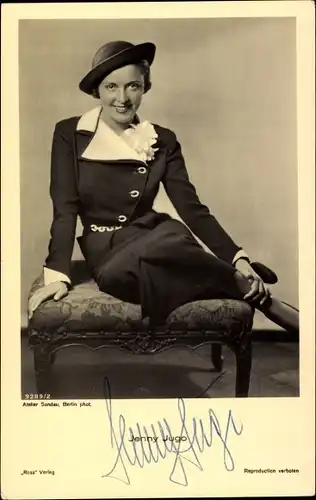 Ak Schauspielerin Jenny Jugo, Portrait, Autogramm