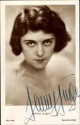 Ak Schauspielerin Jenny Jugo, Portrait, Autogramm