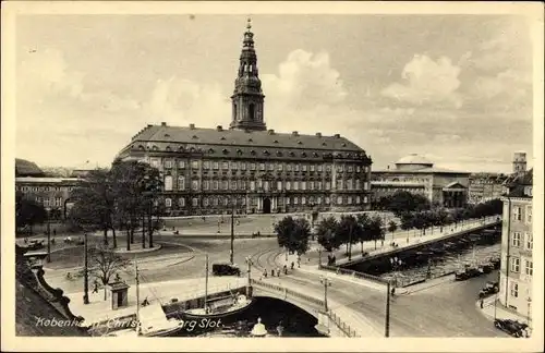 Ak Kopenhagen Dänemark, Blick zum Schloss Christiansborh