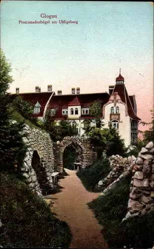 Ak Głogów Glogau Schlesien, Promenadenhügel, Uhligsberg