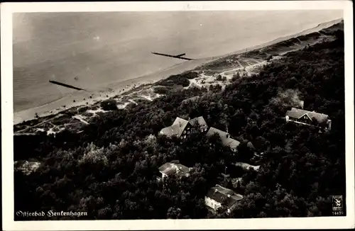 Ak Ustronie Morskie Henkenhagen Pommern, Fliegeraufnahme