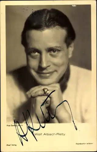 Ak Schauspieler Wolf Albach Retty, Portrait, Ring