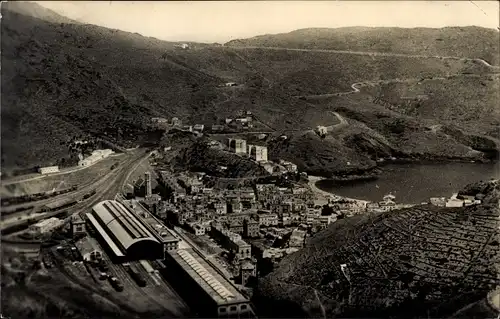 Ak Portbou Port Bou Katalonien, Panorama