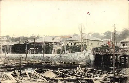 Ak Nagasaki Präfektur Nagasaki Japan, Oura, Ortspartie