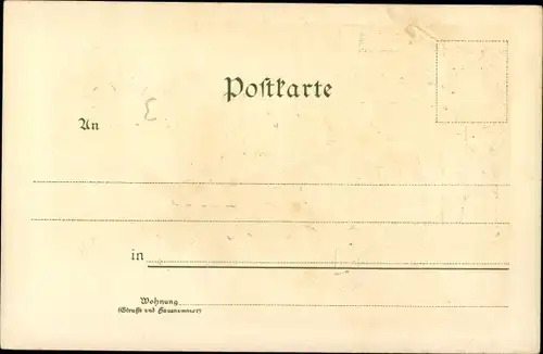 Präge Mondschein Litho Trompeter von Säckingen, Ruderboot