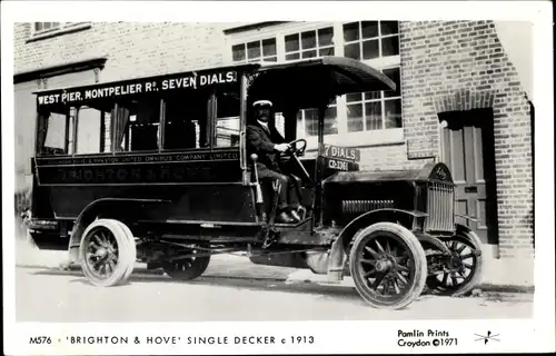 Ak Brighton & Hove, Single Decker, 1913