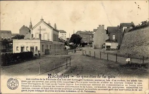 Ak Rochefort Wallonie Namur, Bahnhofsbereich
