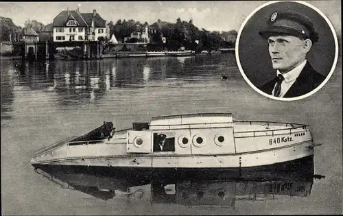 Ak Amerika-Boot Konstanz-New York, Erbauer L. Jörg, Portrait