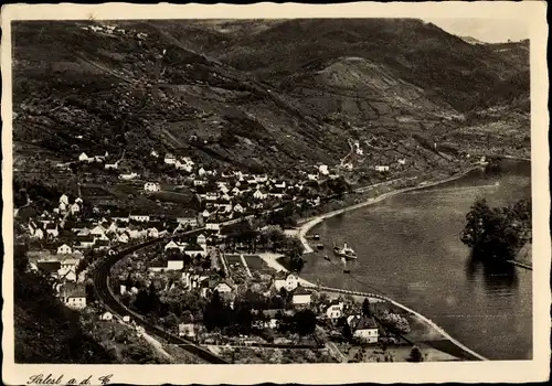 Ak Dolní Zálezly Salesel Elbe Region Aussig, Gesamtansicht