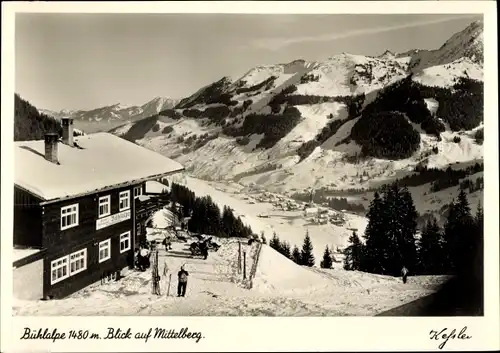 Ak Mittelberg im Kleinwalsertal Vorarlberg, Berggasthof Bühlalpe