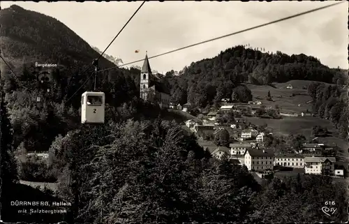 Ak Dürnberg Hallein in Salzburg, Salzbergbahn in Fahrt zur Bergstation