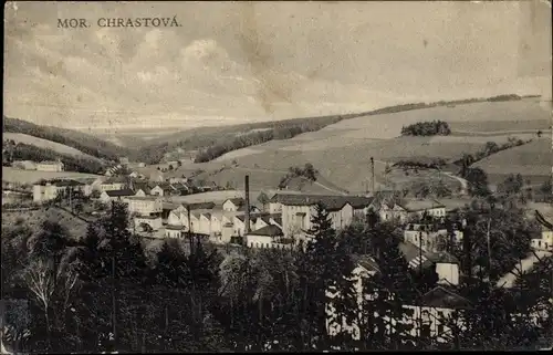 Ak Moravská Chrastová Region Pardubice, Totalansicht