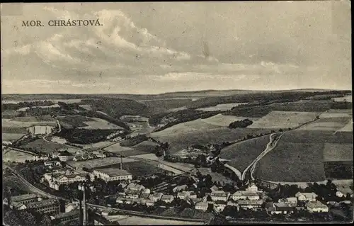 Ak Moravská Chrastová Region Pardubice, Totalansicht