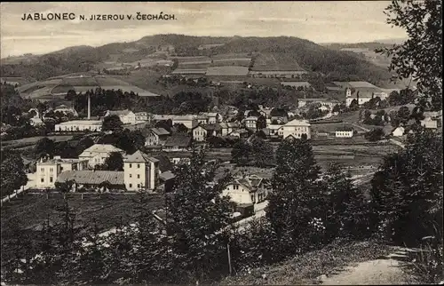 Ak Jablonec nad Jizerou Jablonetz an der Iser Region Reichenberg, Totalansicht