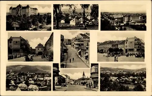 Ak Valašská Meziříčí Wallachisch Meseritz Region Zlin, Ortsansichten, Straßenpartie