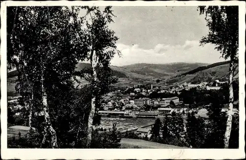 Ak Vsetín Wsetin Settein Reg. Zlin, Pohled s Eecevne, Fernblick auf den Ort