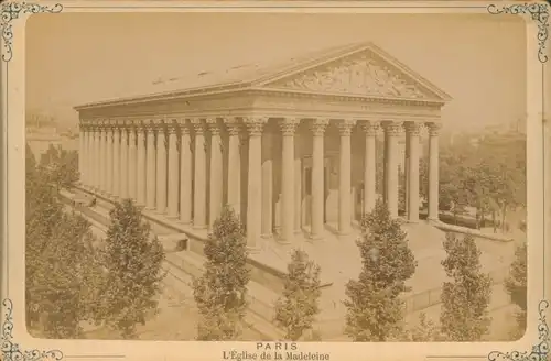 Kabinettfoto Paris VIII., Die Madeleine-Kirche