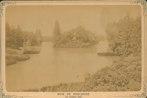 Kabinettfoto Paris XVI., Bois de Boulogne, der Große See