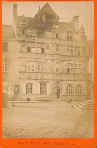 Kabinettfoto Paray le Monial Saône et Loire, Haus aus dem 16. Jahrhundert