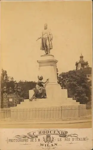 Kabinettfoto Milano Mailand Lombardia, Monumento a Camillo Benso conte di Cavour