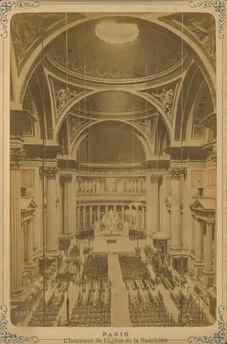 Kabinettfoto Paris VIII., L'Interieur de l'Eglise de la Madeleine
