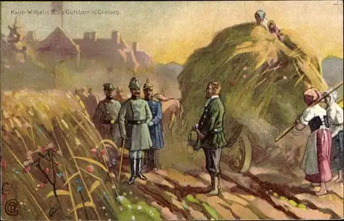 Ak Kadyny Cadinen Ostpreußen, Kaiser Wilhelm II, Reklame, Thomasmehl
