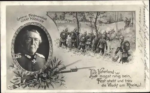 Ak Generalfeldmarschall Gottlieb von Haeseler, Lieb Vaterland