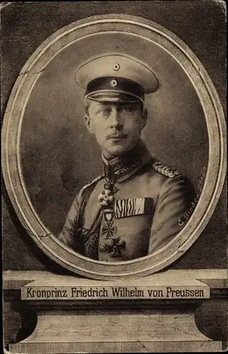Künstler Ak Kronprinz Wilhelm von Preußen, Portrait
