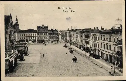 Ak Krotoszyn Krotoschin Posen, Großer Ring