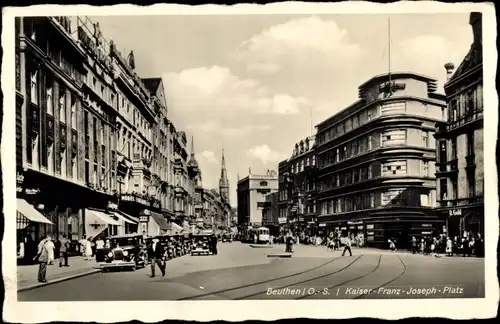 Ak Bytom Beuthen Oberschlesien, Kaiser-Franz-Joseph-Platz