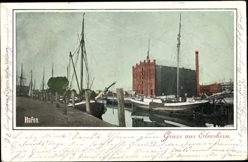 Ak Elmshorn in Holstein, Hafen