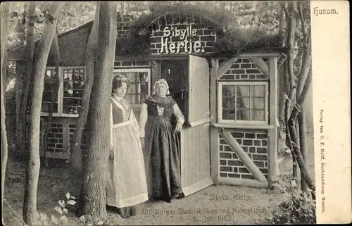 Ak Husum in Nordfriesland, Sibylle Hertje, 300jähriges Stadtjubiläum, Heimatsfest 1903